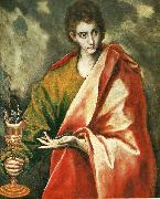 El Greco st john the evangelist oil painting